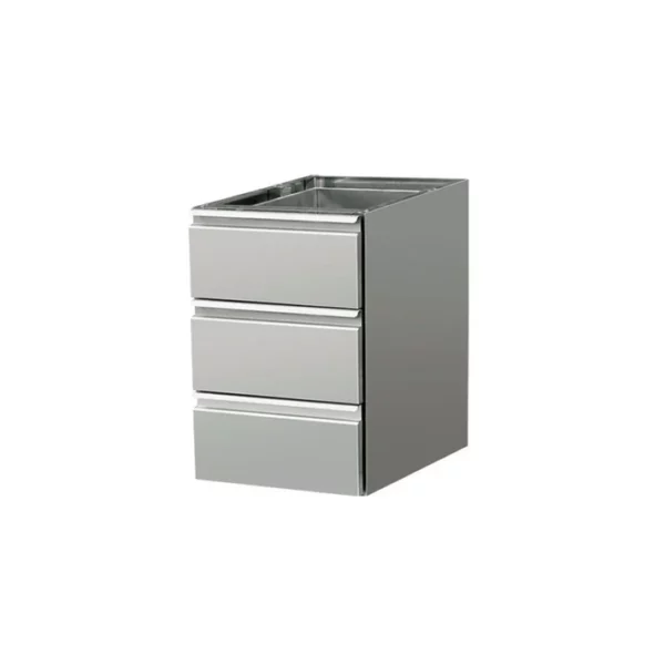 Tiroir en Inox - 3 Niveaux - Meuble Inox - CHR