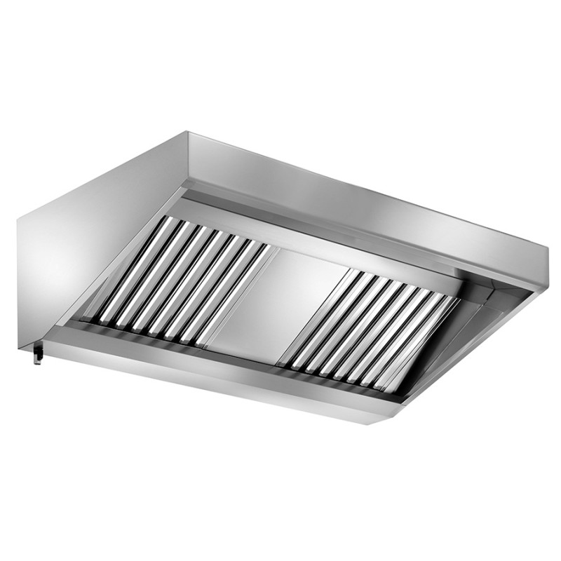 Hotte Professionnelle Motorisé Trapèze Inox Alimentaire 304L - Cuisine Professionnelle
